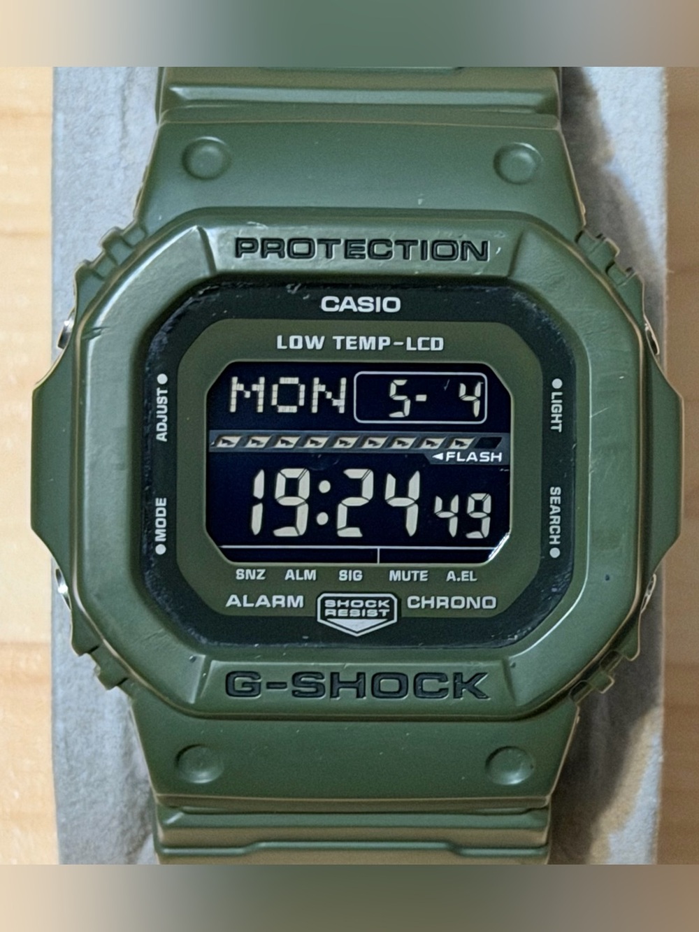 Casio G-Shock GLS-5600CL-3 G-Lide Low Temp Resist Nylon Band Digital Watch 5600